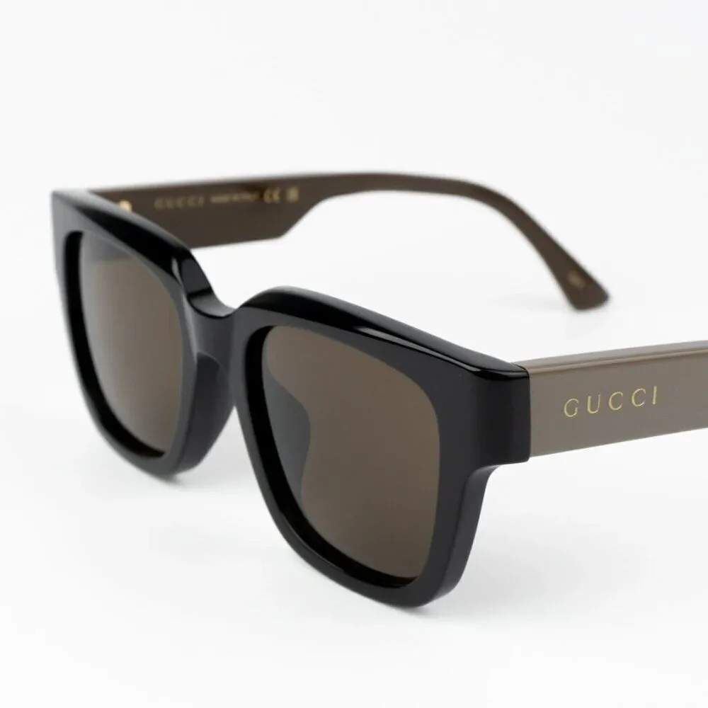 SALE! NEW Gucci GG1670SK 004 Black Green Brown Unisex Square Sunglasses
